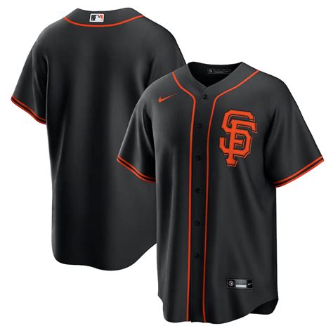 men's san francisco giants nike black alternate replica custom jersey|sfo giants nike jersey.